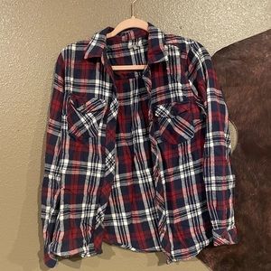 Plaid Charlotte Russe shirt. Size large.
